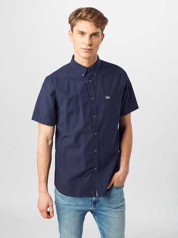 LACOSTE Regular fit Button Up Shirt in Blue: front