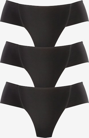 Slip scultant PETITE FLEUR en noir : devant