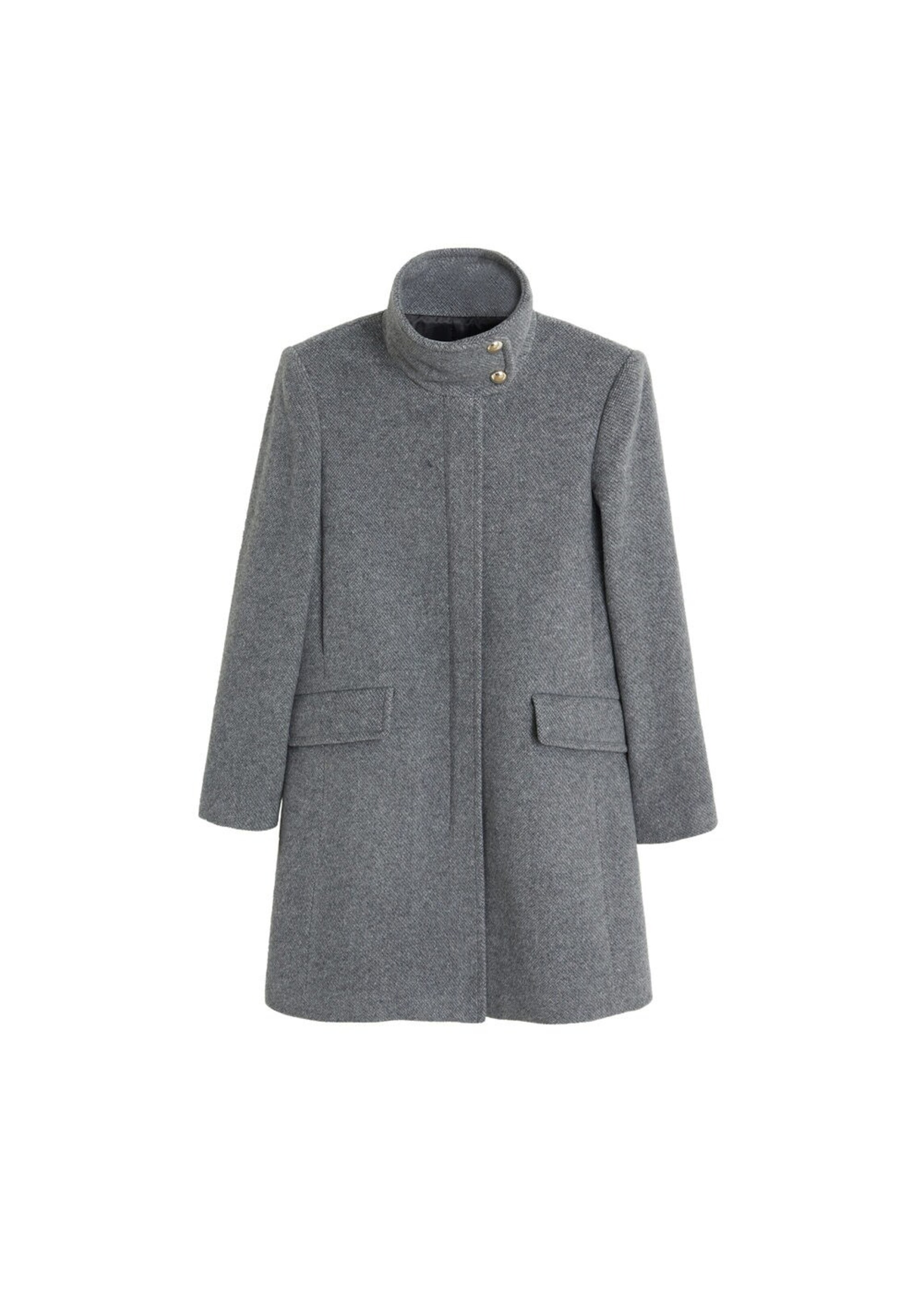 MANGO - Mantel in graumeliert