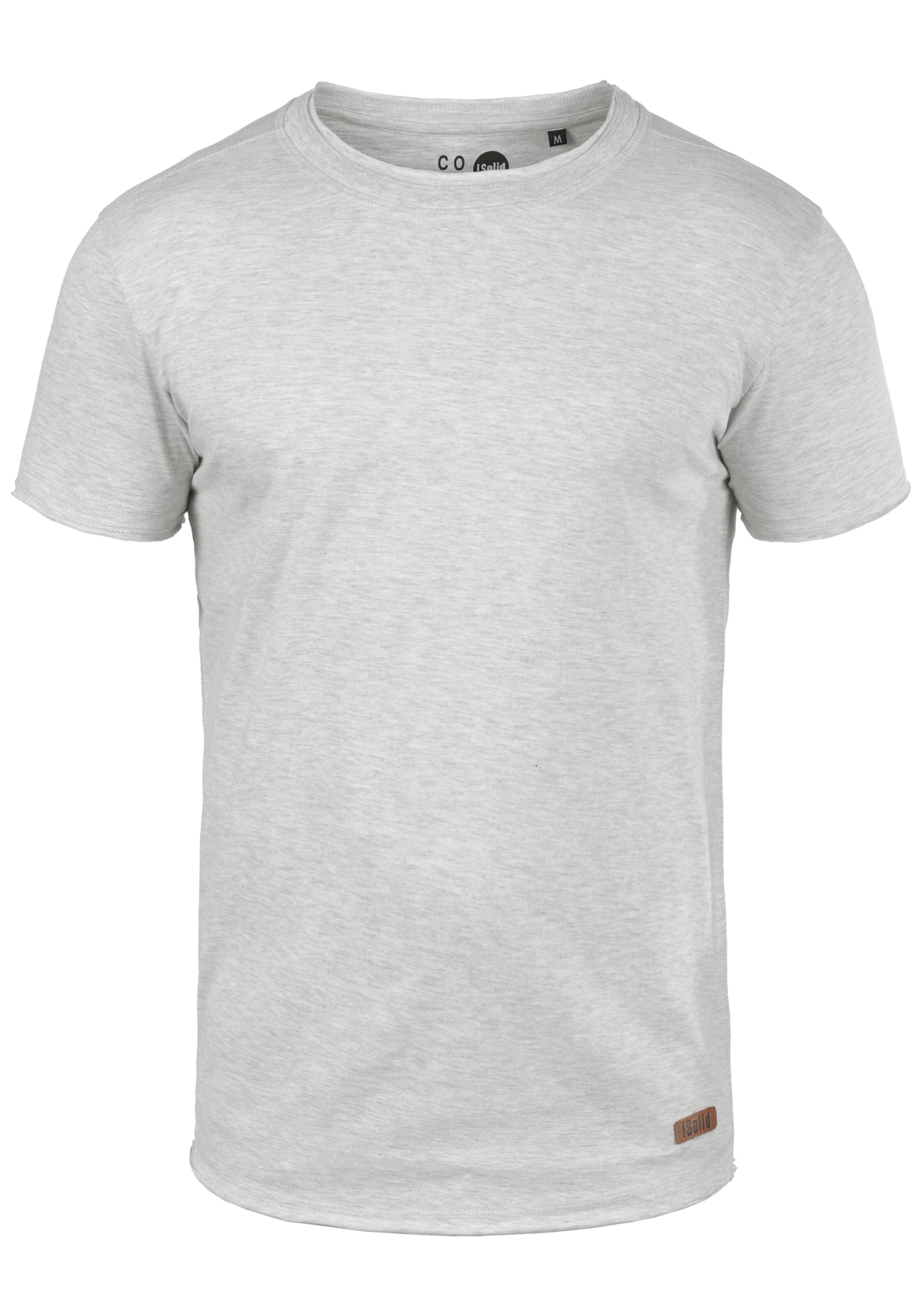 Männer Große Größen  Solid Shirt 'Tao' in Hellgrau - NF54500