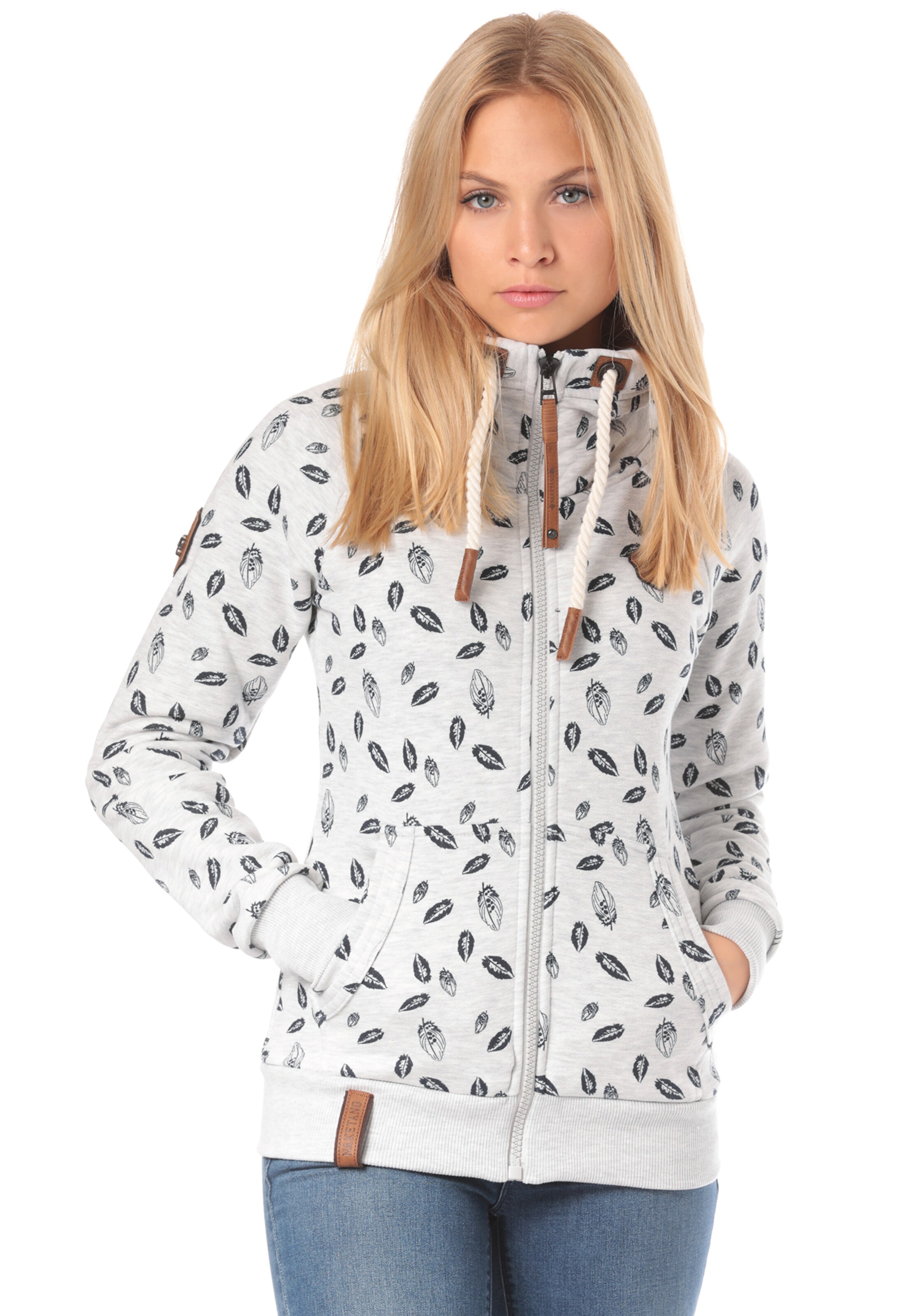 naketano Sweatjacke in Grau: Vorderseite