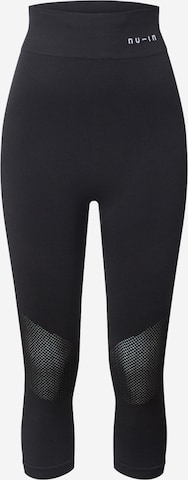 Skinny Pantaloni sport de la NU-IN pe negru: față