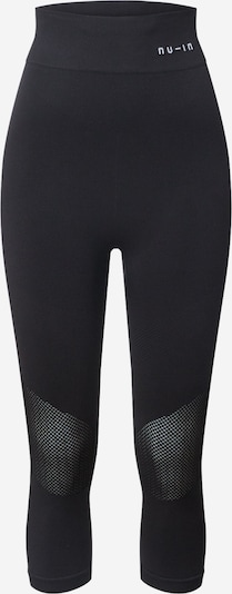 Pantaloni sport NU-IN pe negru / alb, Vizualizare produs