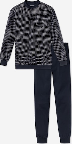 SCHIESSER Pyjama lang in Blauw: voorkant