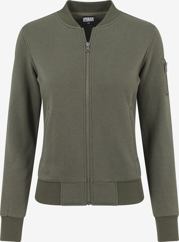 Urban Classics Sweatjacke in Grün: predná strana