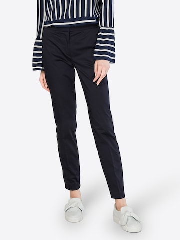 COMMA Regular Pleated Pants in Blue: front