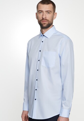 SEIDENSTICKER - Ajuste regular Camisa de negocios en azul: frente