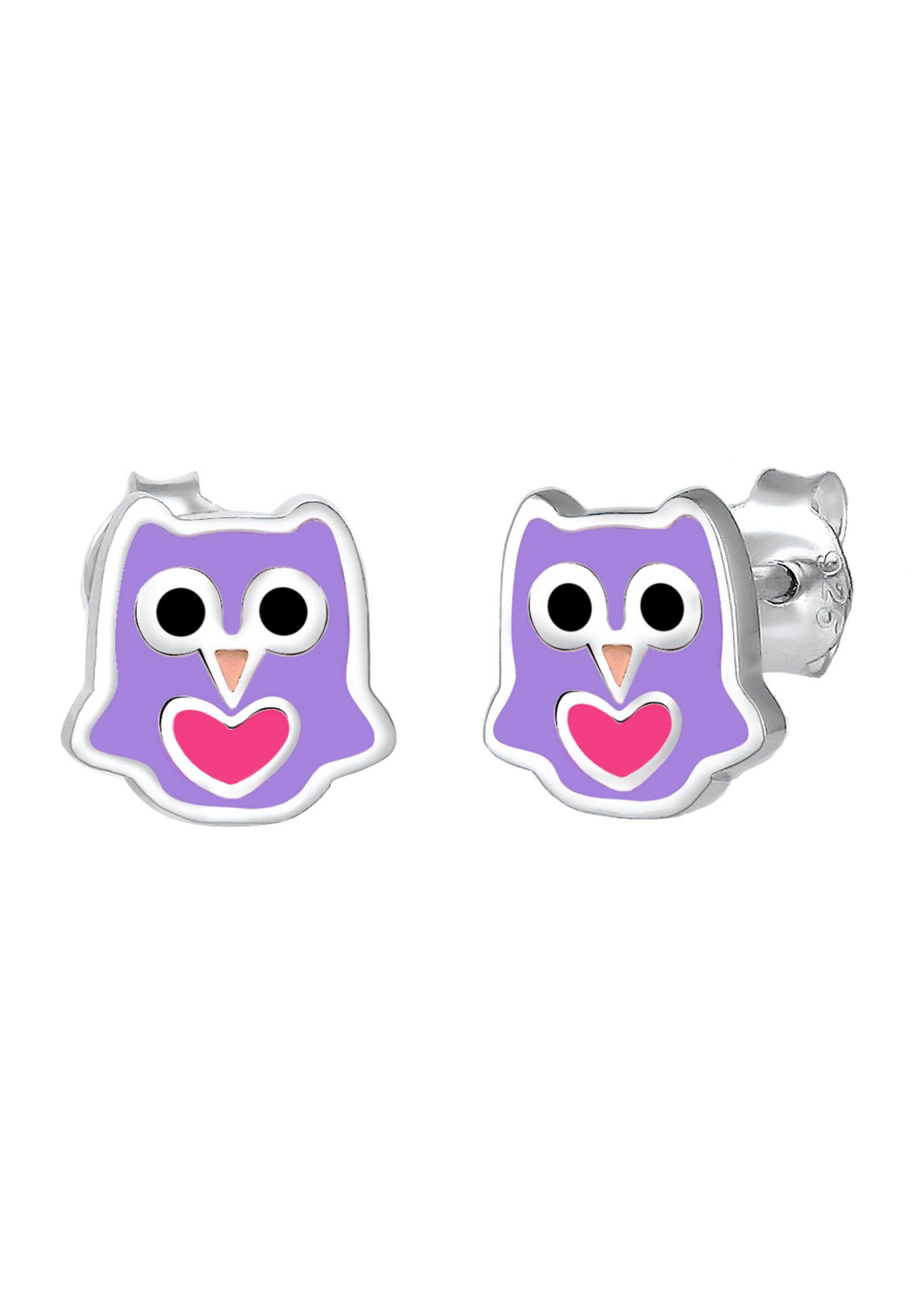 ELLI Jewelry 'Eule' in Purple: front