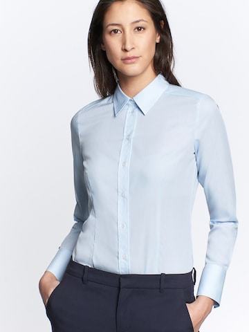 SEIDENSTICKER Blouse 'Schwarze Rose' in Blauw: voorkant