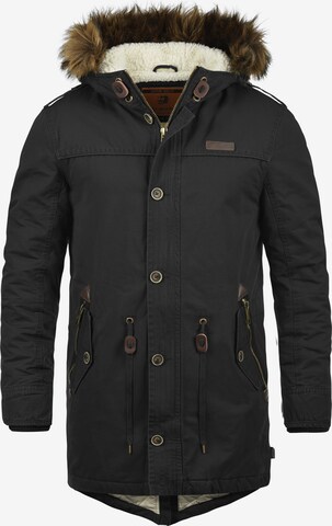 INDICODE JEANS Winterparka 'Pulsoor' in Zwart: voorkant