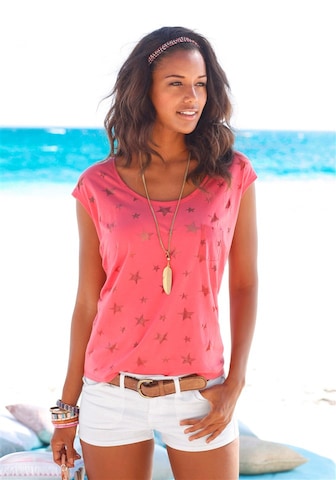 BEACH TIME T-Shirts (2 Stück) in Pink: predná strana