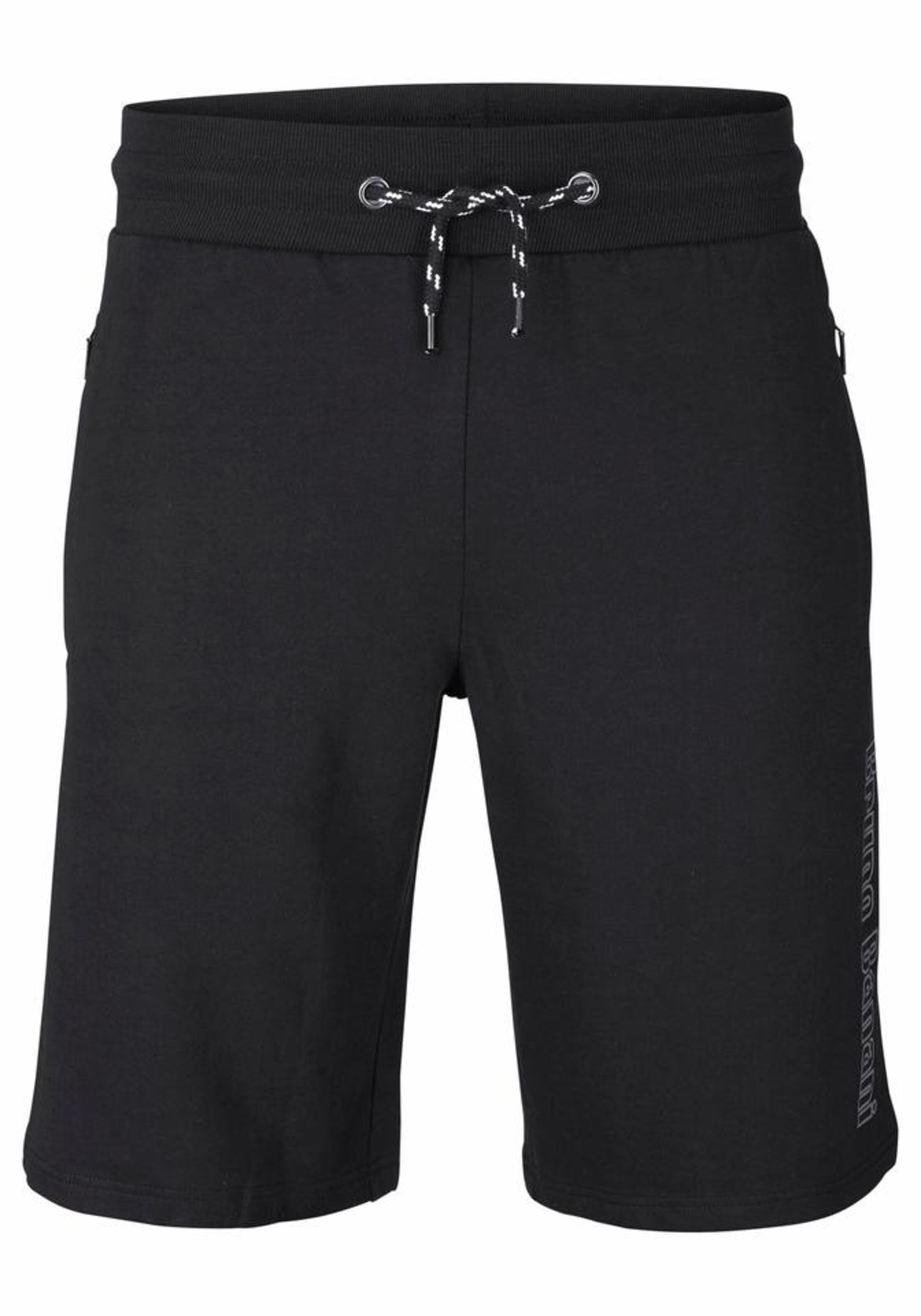 Bruno Banani Slimfit Sweatshorts in Schwarz: Vorderseite