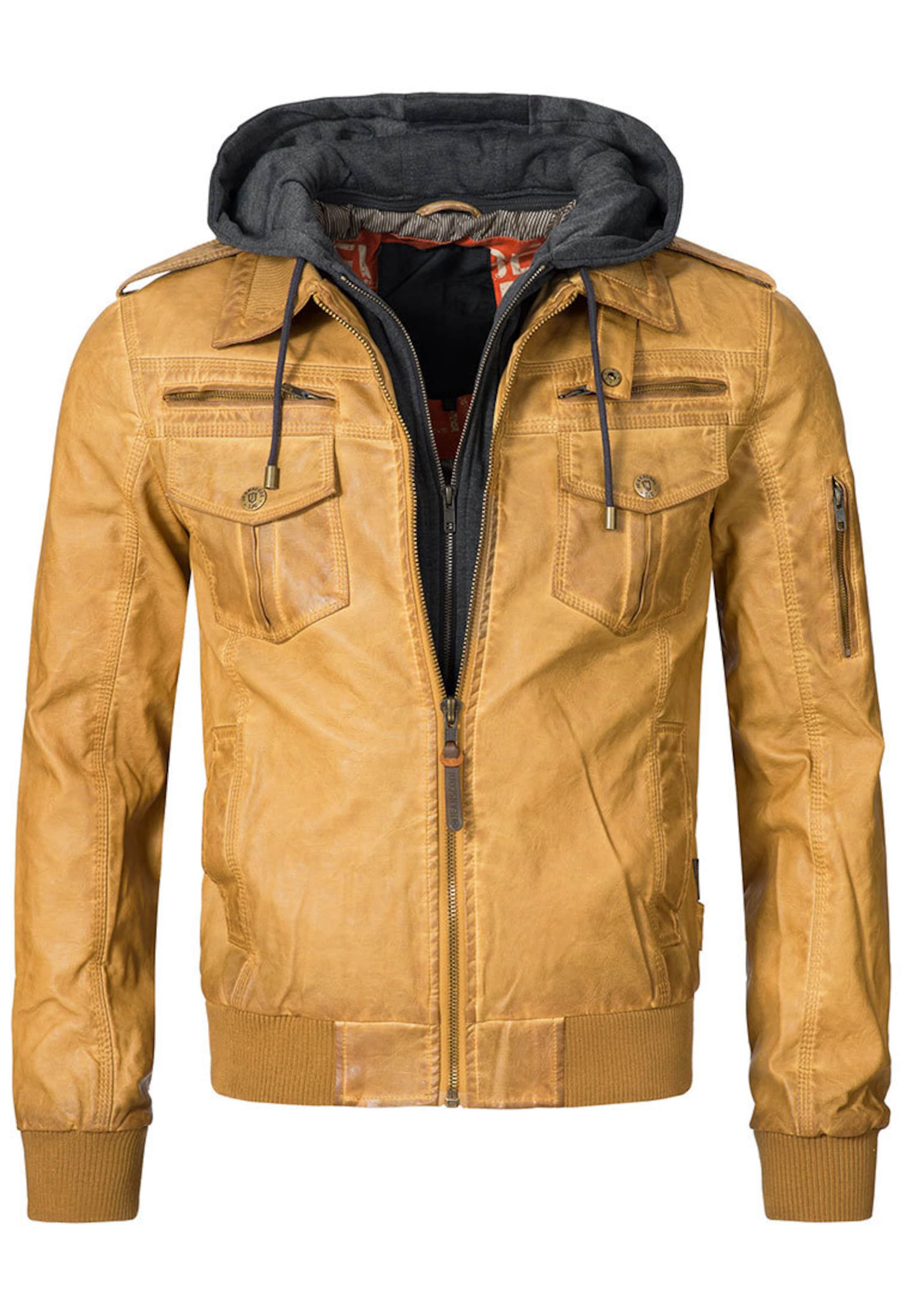 INDICODE JEANS Tussenjas 'Aaron' in Bruin: voorkant