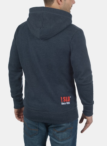 !Solid Zip-Up Hoodie 'Benn High-Neck' in Blue