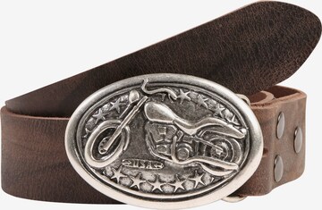 RETTUNGSRING by showroom 019° Belt 'Bike' in Brown: front