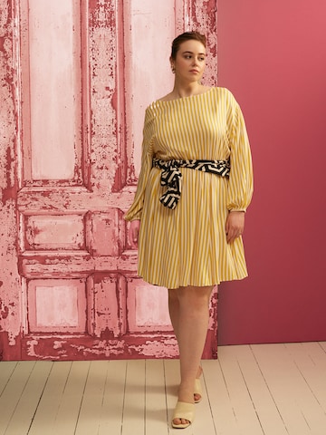 Cute Striped Yellow Look by GMK Curvy