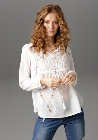 Aniston CASUAL Bluse in Weiß: predná strana