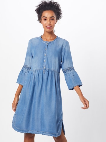 Cream Dress 'Lussa' in Blue: front