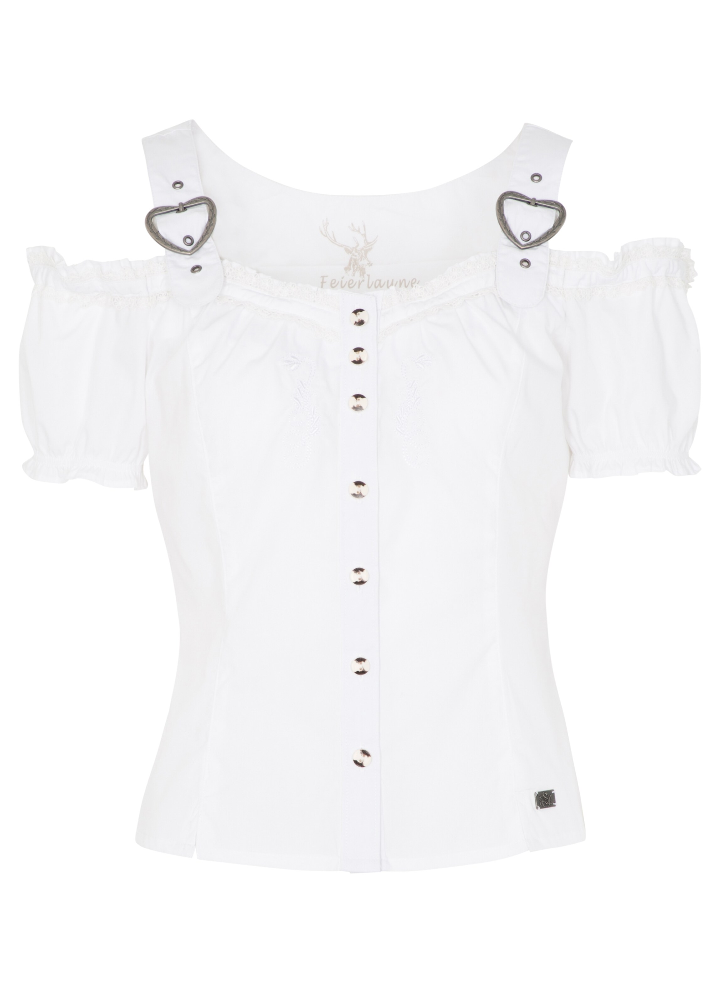 SPIETH & WENSKY - Trachtenbluse 'Kuwait' in weiß