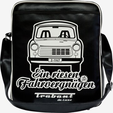 LOGOSHIRT Crossbody Bag 'Trabant - Ein riesen Fahrvergnügen' in Black: front