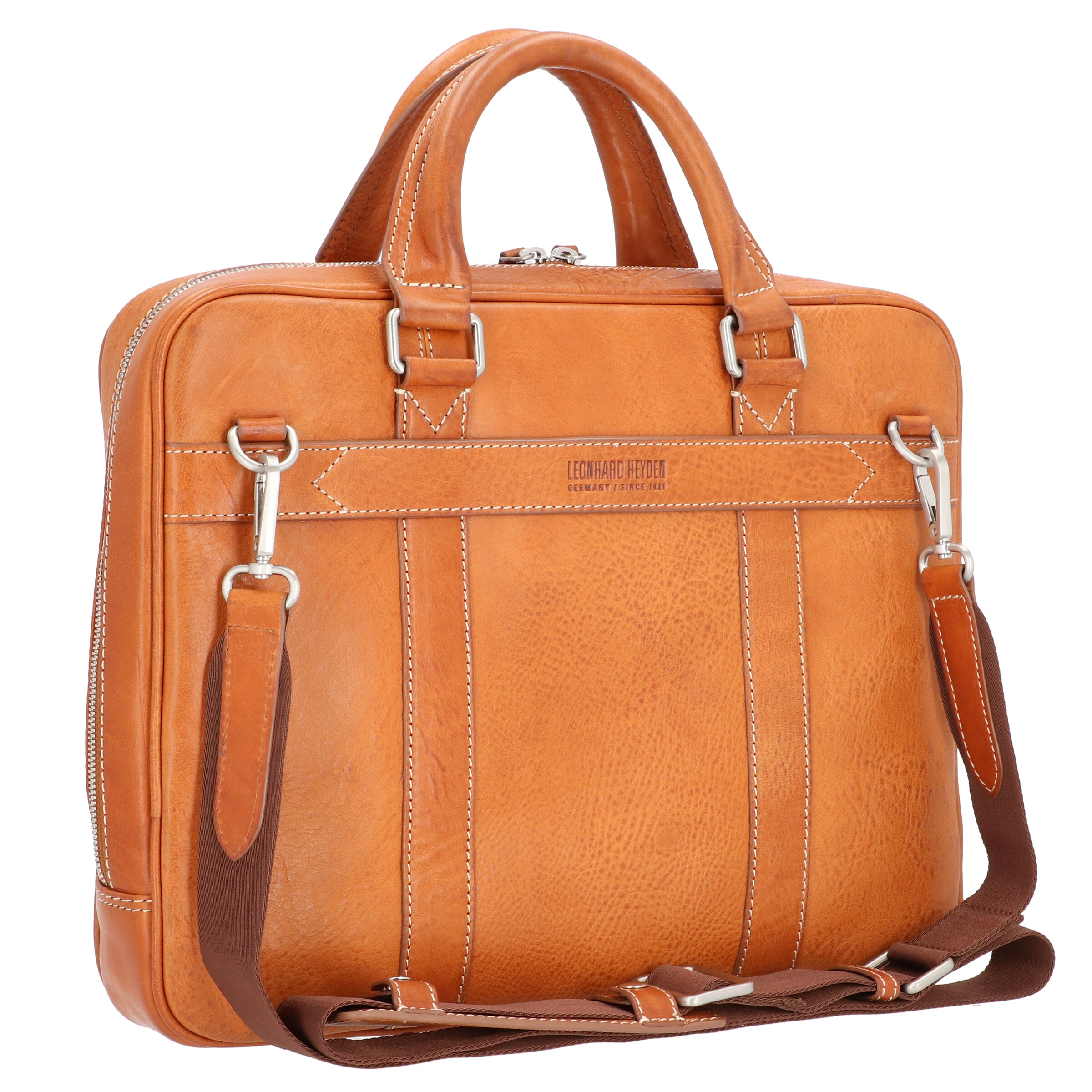 LEONHARD HEYDEN Document bag 'Bergamo' in Brown