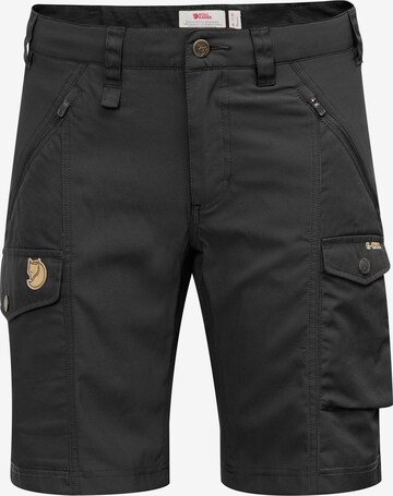 Fjällräven Regular Outdoor Pants 'Nikka' in Black: front