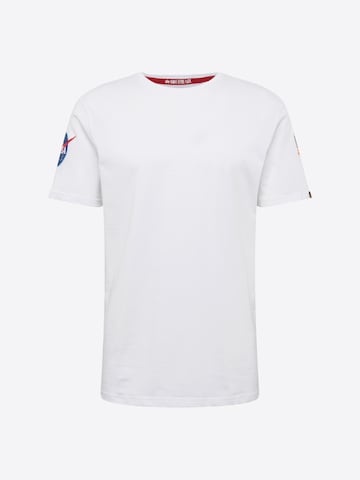 ALPHA INDUSTRIES Shirt 'Nasa' in Wit: voorkant