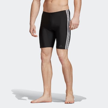 ADIDAS SPORTSWEAR Athletic Swim Trunks '3-Stripes Jammers' in Black: front