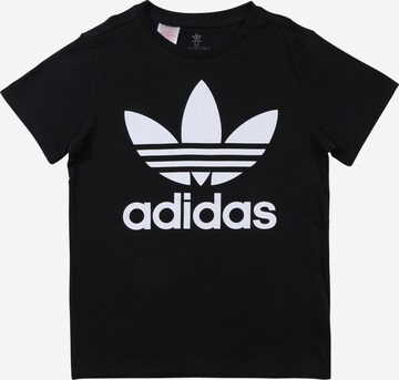 ADIDAS ORIGINALS Shirt 'Trefoil' in Zwart: voorkant