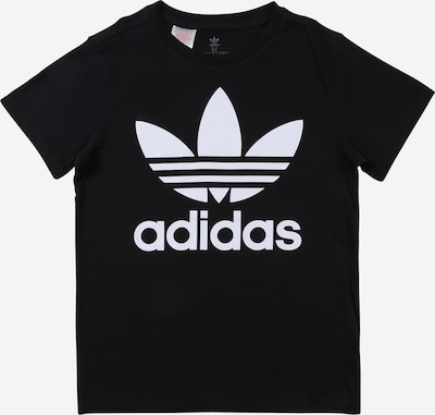 ADIDAS ORIGINALS Тениска 'Trefoil' в черно / бяло, Преглед на продукта