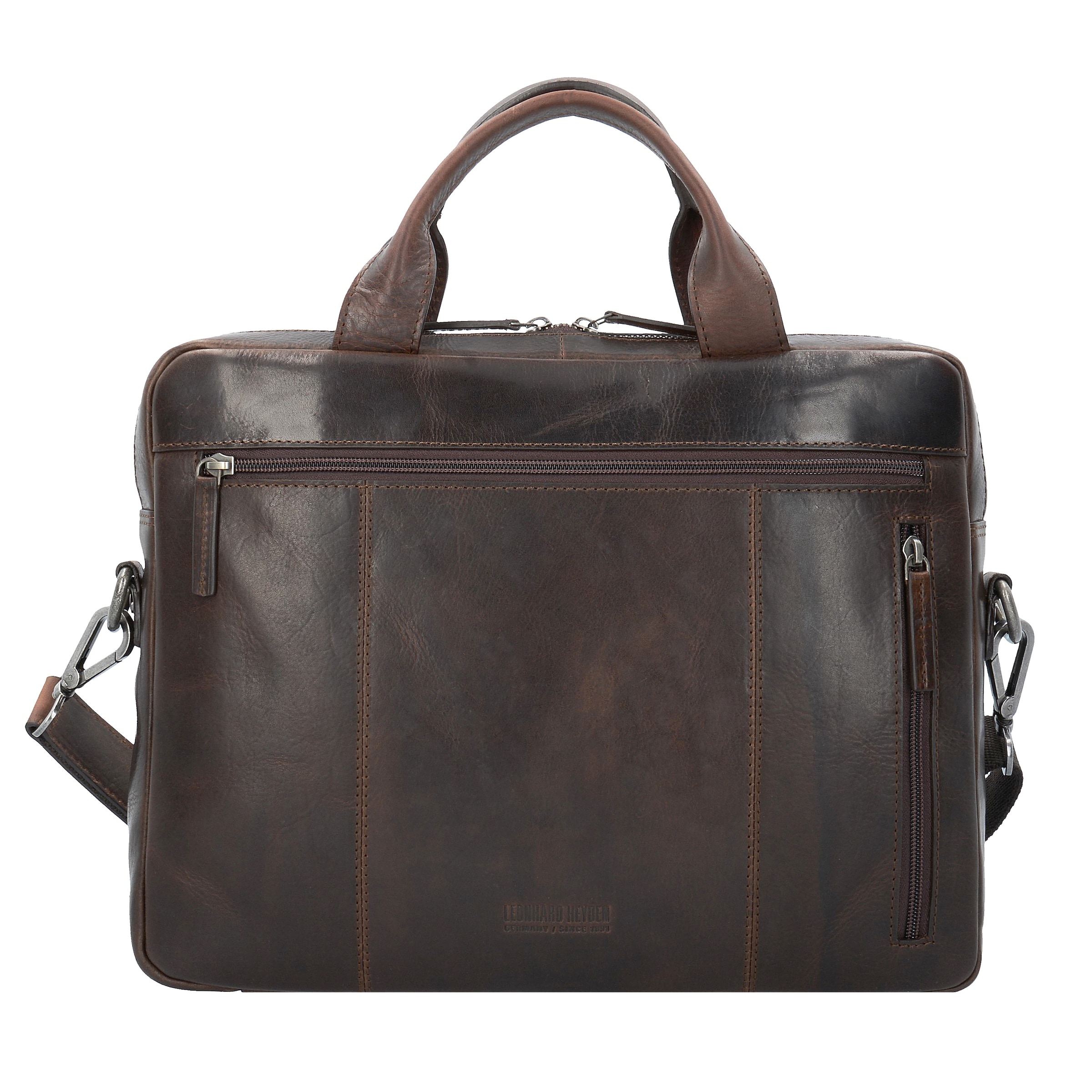 LEONHARD HEYDEN Document bag 'Roma' in Brown: front