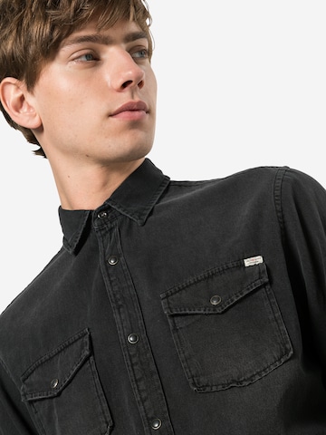 JACK & JONES Regular fit Button Up Shirt 'Sheridan' in Grey