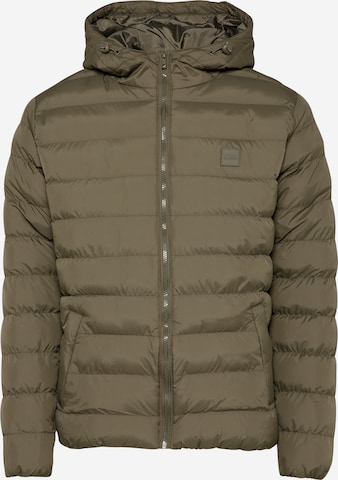 Urban Classics Winter Jacket 'BASIC BUBBLE' in Green: front