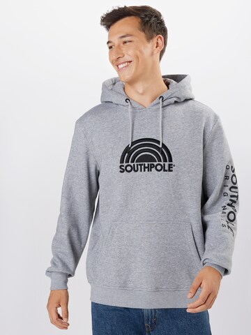 SOUTHPOLE Sweatshirt 'Halfmoon' in Grey: front