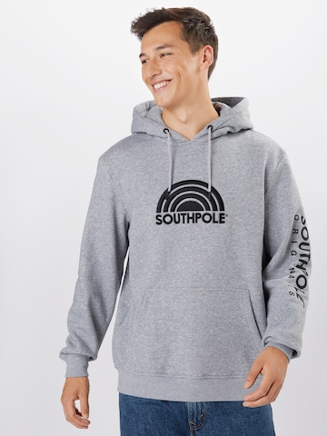 SOUTHPOLE Sweatshirt 'Halfmoon' i grå: forside