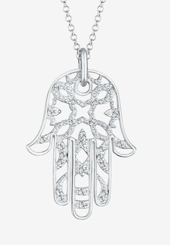 ELLI PREMIUM Halskette 'Hamsa Hand' in Silber: predná strana