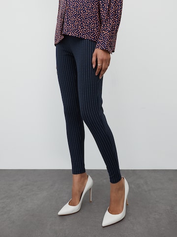 Skinny Leggings 'Rebecca' EDITED en bleu : devant