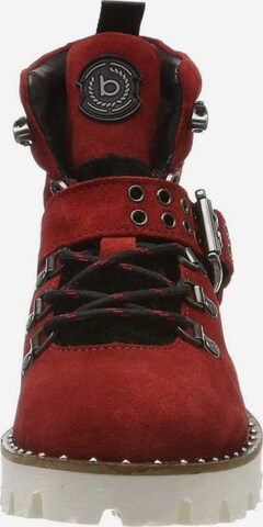 bugatti Lace-Up Ankle Boots in Red