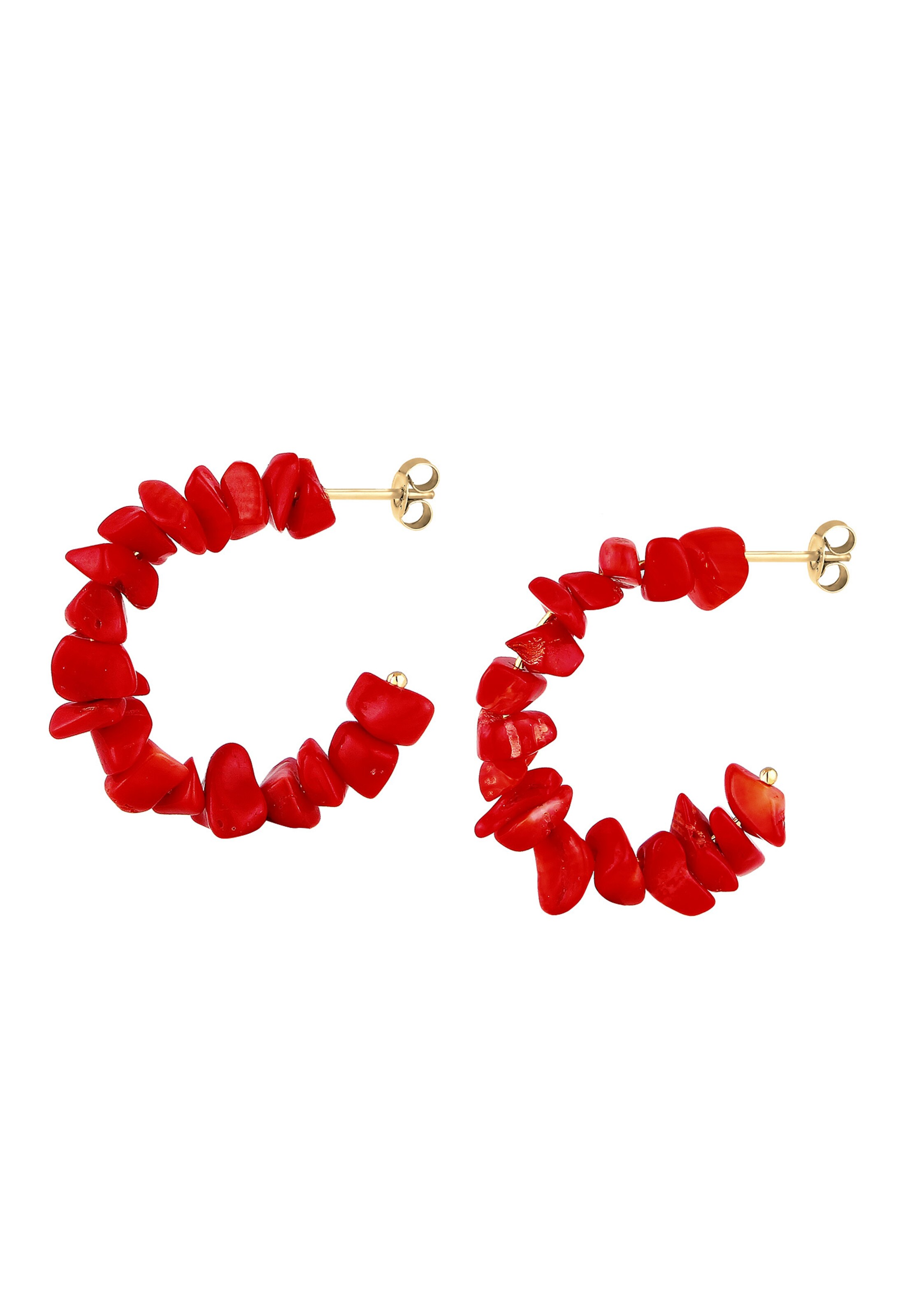 ELLI Oorbellen ' Creole' in Rood