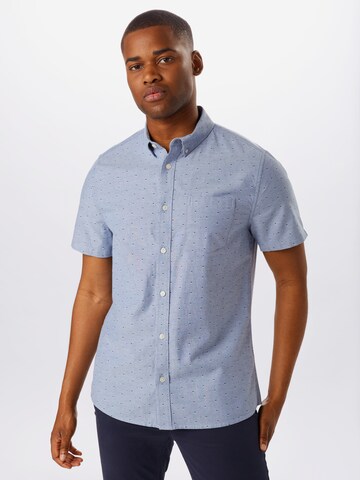 Coupe slim Chemise 'TWIN OXF' BURTON MENSWEAR LONDON en bleu : devant