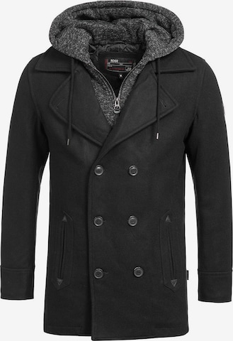 INDICODE JEANS Between-Seasons Coat 'Cliff' in Black: front