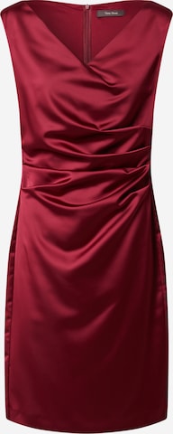 raudona Vera Mont Trumpa kokteilinė suknelė: priekis