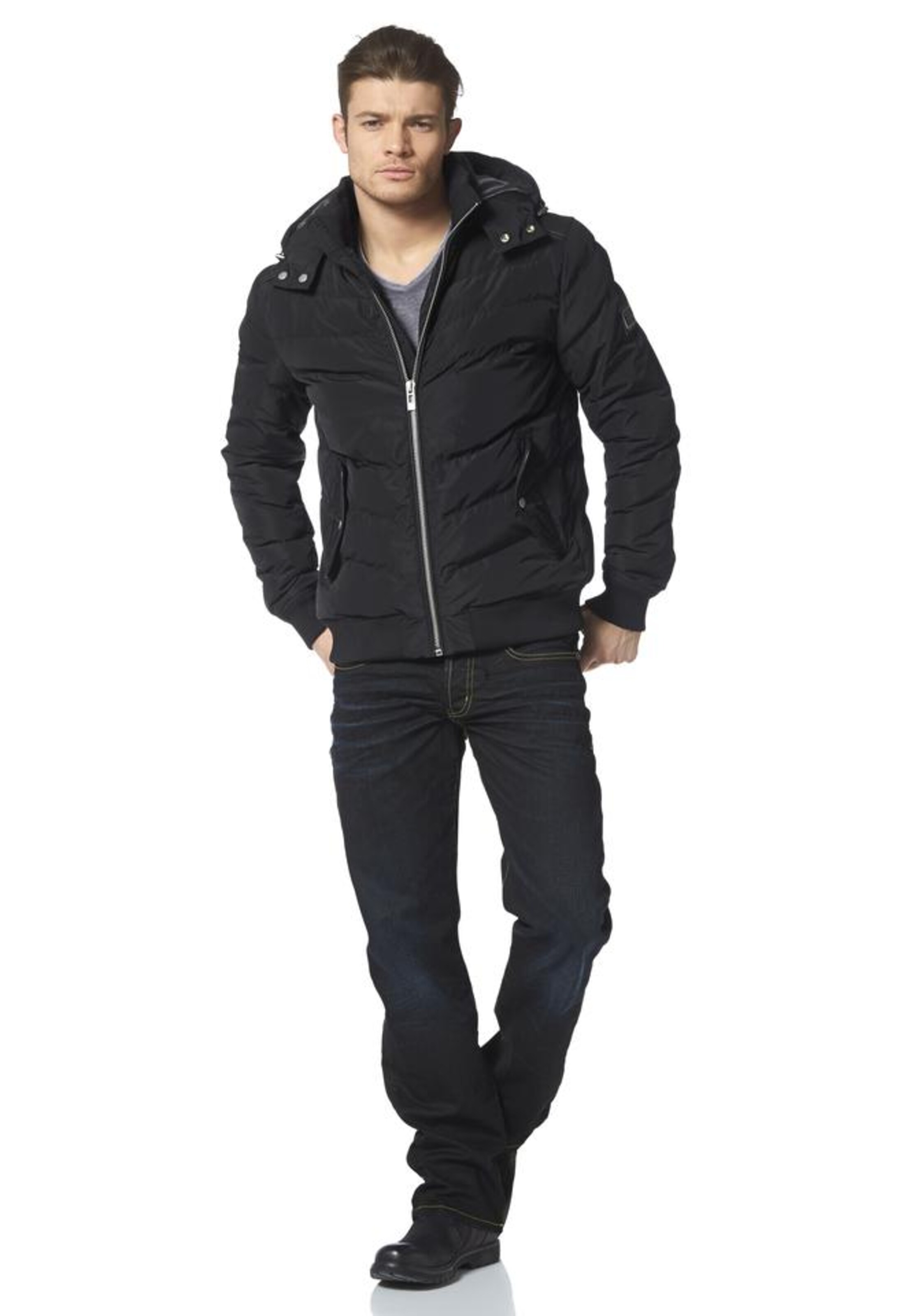 Bruno Banani Steppjacke in Schwarz