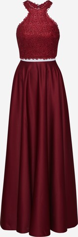 mascara Evening Dress '2 PIECE SATIN' in Red: front