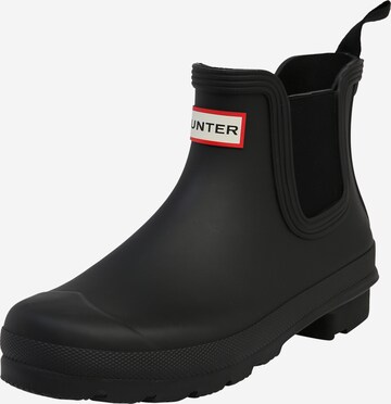 Bottes en caoutchouc HUNTER en noir : devant