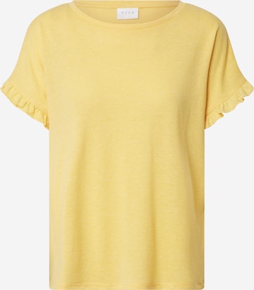 VILA Μπλουζάκι 'Baria' σε κίτρινο: μπροστά