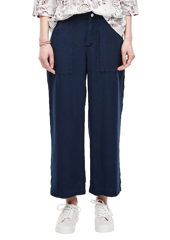 s.Oliver Wide leg Broek in Blauw: voorkant