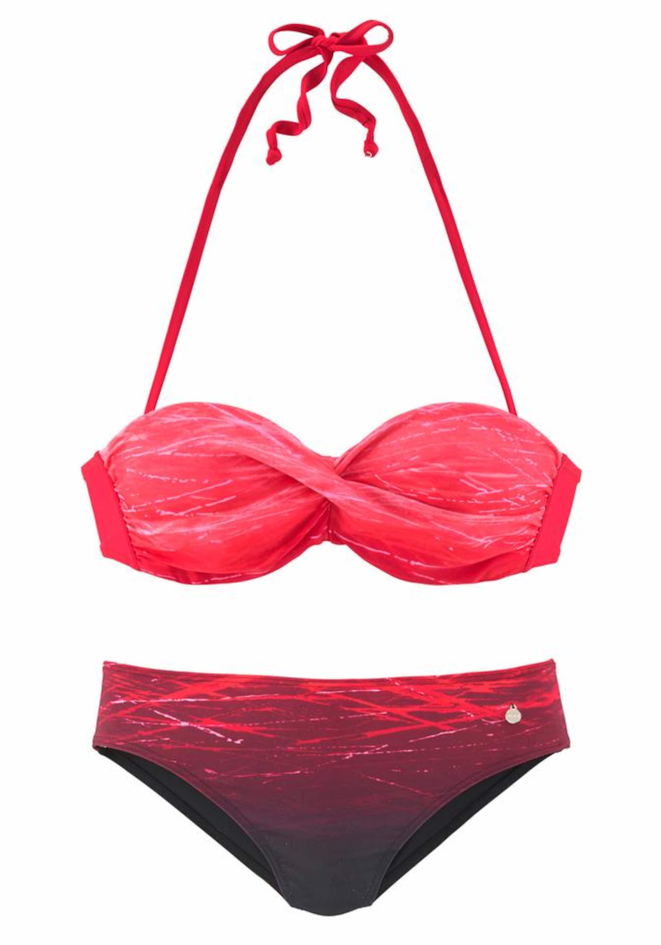 LASCANA Бандо Бикини в Ярко-розовый: спереди