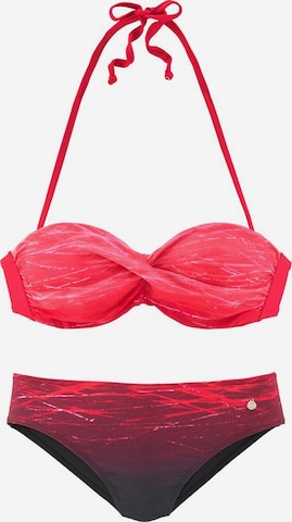 LASCANA Bandeau Bikini w kolorze różowy: przód