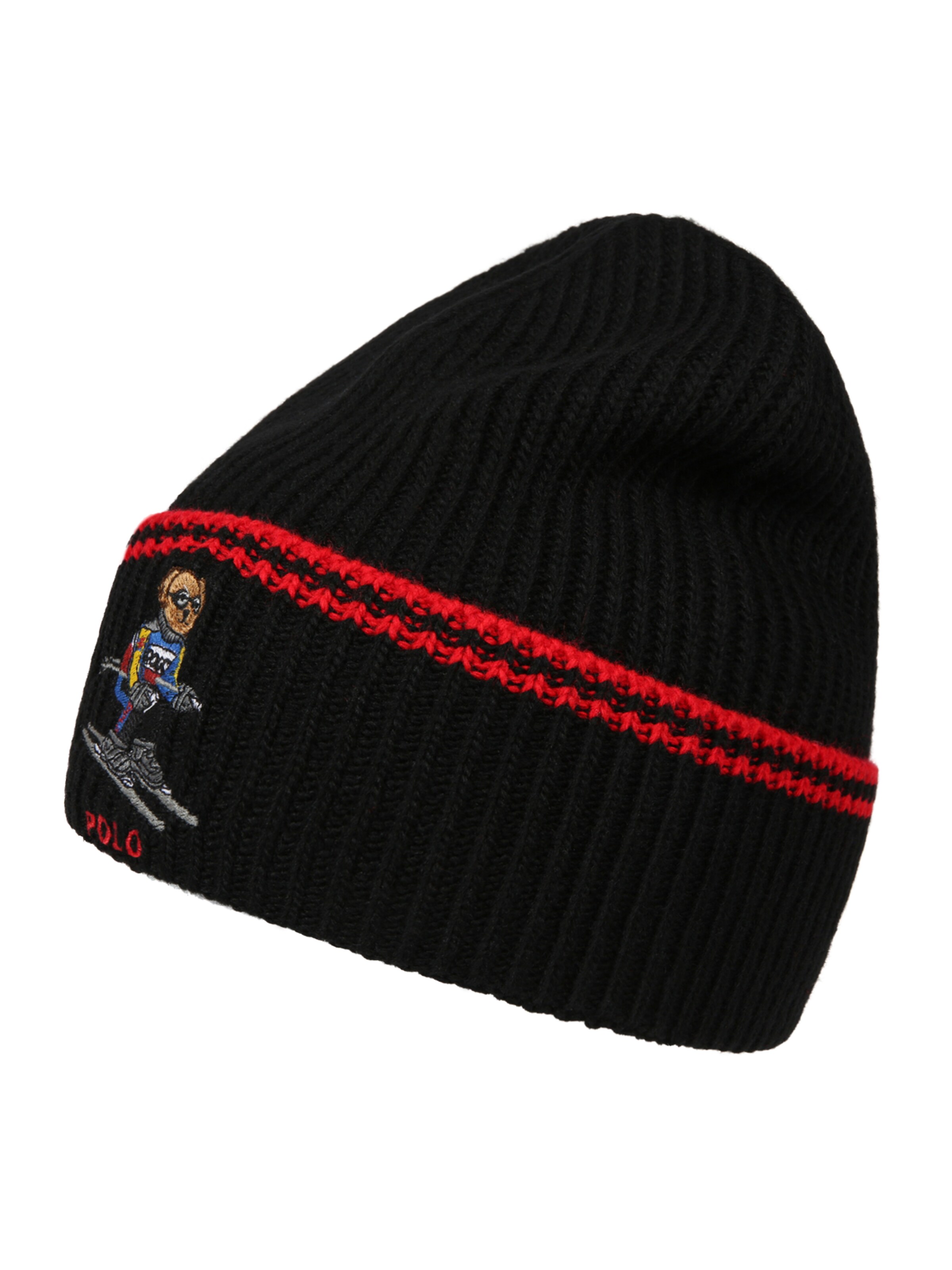POLO RALPH LAUREN - Muts 'ACRYLIC NYLON WOOL-X BEAR HAT-HAT' in de kleur Zwart